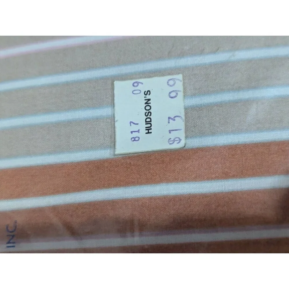 Vintage Superior Multi-Color Stripe Perm Press Zip Close Blanket & Comforter Cov